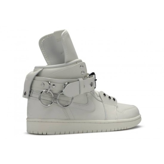 COMME DES GARONNE X AIR JORDAN 1 RETRO STRAP HIGH WHITE  cn5738 100