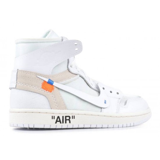 OFF WHITE X AIR JORDAN 1 RETRO HIGH OG BG WHITE 2018  aq8296 100