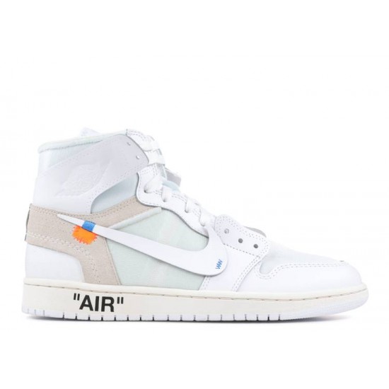 OFF WHITE X AIR JORDAN 1 RETRO HIGH OG WHITE 2018  aq0818 100