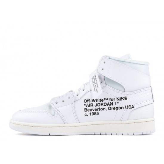 OFF WHITE X AIR JORDAN 1 RETRO HIGH OG WHITE 2018  aq0818 100