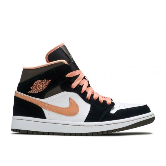 WMNS AIR JORDAN 1 MID SE PEACH MOCHA  dh0210 100