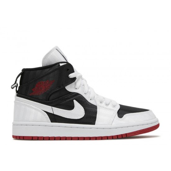 WMNS AIR JORDAN 1 MID SE UTILITY WHITE BLACK GYM RED  dd9338 016