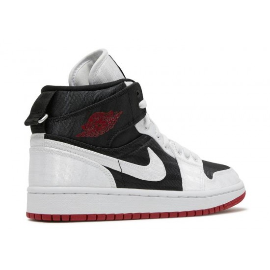 WMNS AIR JORDAN 1 MID SE UTILITY WHITE BLACK GYM RED  dd9338 016