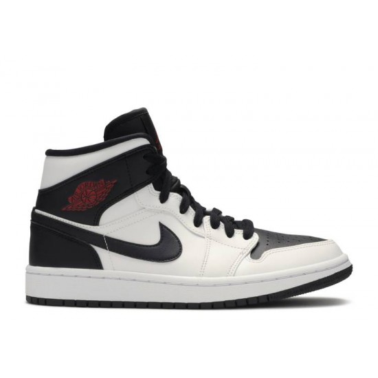 WMNS AIR JORDAN 1 MID WHITE BLACK  bq6472 101