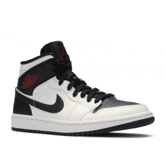 WMNS AIR JORDAN 1 MID WHITE BLACK  bq6472 101