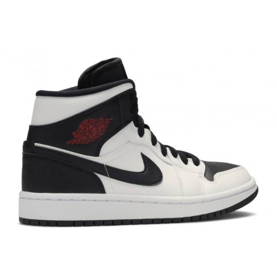 WMNS AIR JORDAN 1 MID WHITE BLACK  bq6472 101