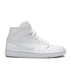 WMNS AIR JORDAN 1 MID WHITE SNAKESKIN  bq6472 110