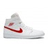 WMNS AIR JORDAN 1 MID WHITE UNIVERSITY RED  bq6472 106