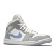 WMNS AIR JORDAN 1 MID WOLF GREY ALUMINUM  bq6472 105