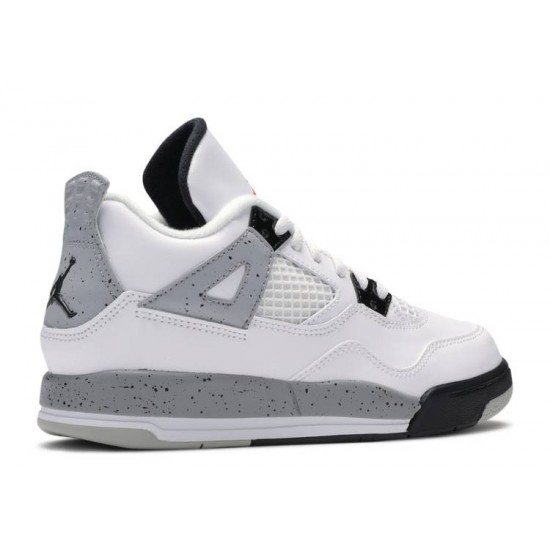 AIR JORDAN 4 RETRO PS WHITE CEMENT 308499 104