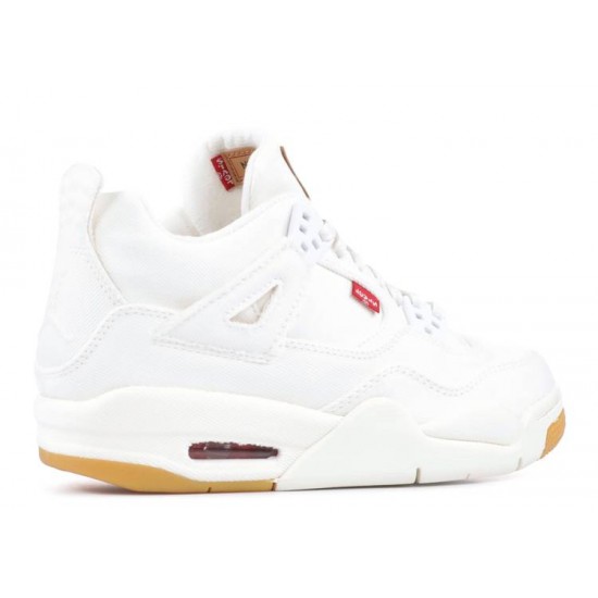 LEVIS X AIR JORDAN 4 RETRO GS WHITE DENIM aq9103 100