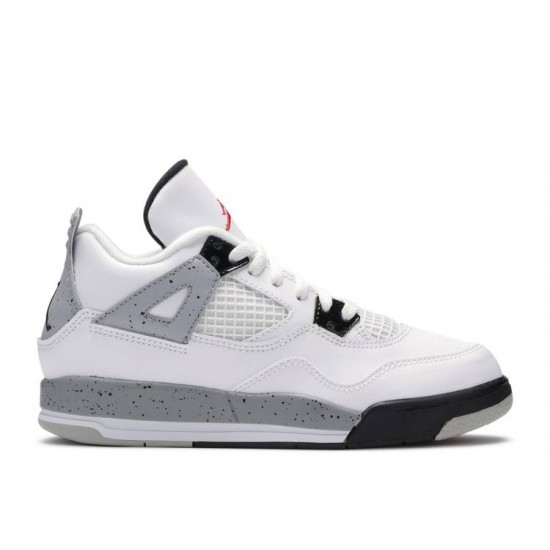 AIR JORDAN 4 RETRO PS WHITE CEMENT 308499 104