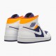 Nike Jordan 1 Mid Royal Blue Laser Orange 554724-131 AJ1 Shoes