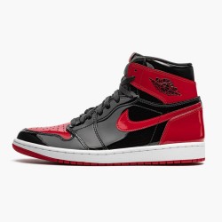 Nike Jordan 1 Retro High OG Patent Bred Red 555088-063 AJ1 Shoes