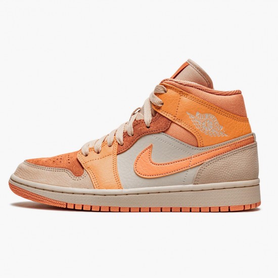 Nike Jordan 1 Mid Apricot Orange Apricot Agate Terra Blush DH4270-800 AJ1 Shoes