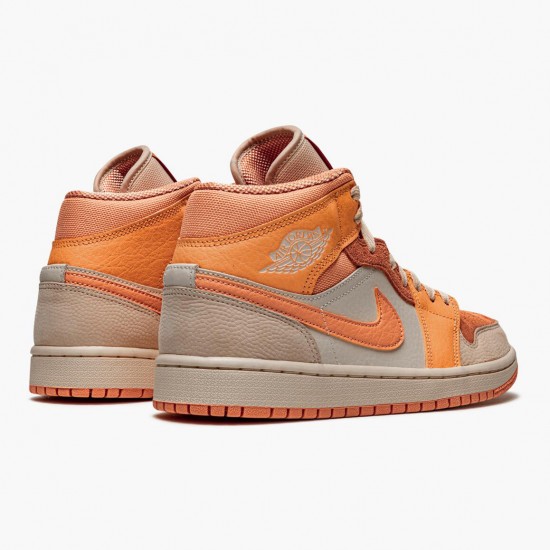 Nike Jordan 1 Mid Apricot Orange Apricot Agate Terra Blush DH4270-800 AJ1 Shoes