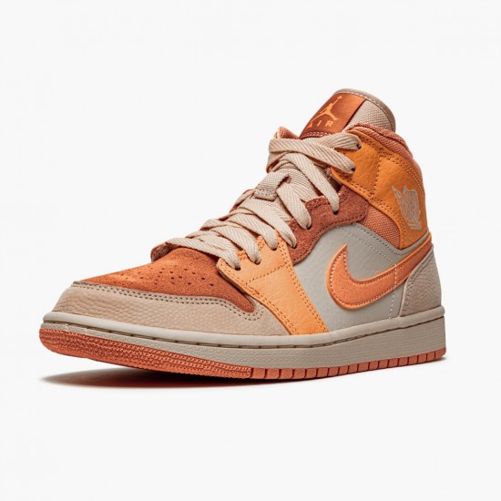 Nike Jordan 1 Mid Apricot Orange Apricot Agate Terra Blush DH4270-800 AJ1 Shoes