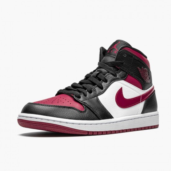 Nike Jordan 1 Mid Bred Toe 554724-066 AJ1 Shoes