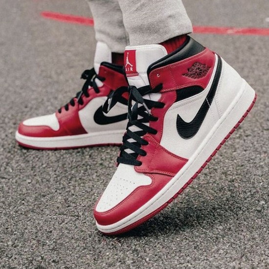 Nike Jordan 1 Mid Chicago 2020 554724-173 AJ1 Shoes