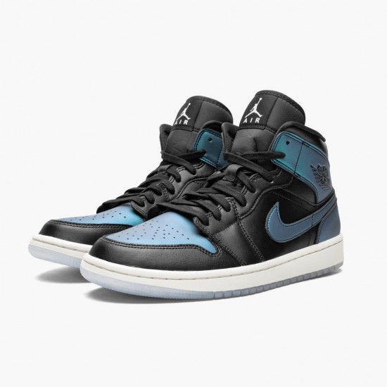 Nike Jordan 1 Mid Iridescent Black BQ6472-009 AJ1 Shoes