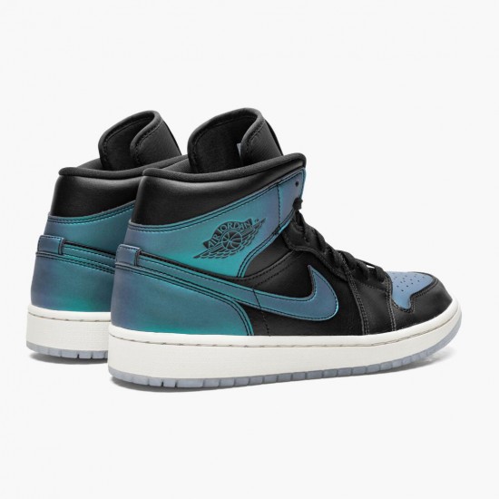 Nike Jordan 1 Mid Iridescent Black BQ6472-009 AJ1 Shoes