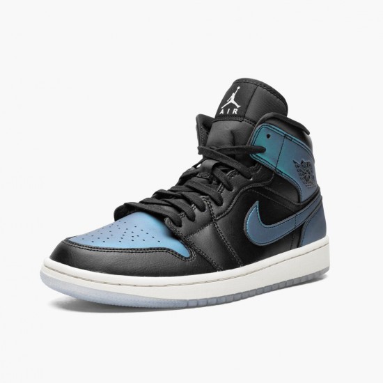 Nike Jordan 1 Mid Iridescent Black BQ6472-009 AJ1 Shoes