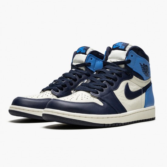 Nike Jordan 1 Retro High OG Obsidian University Blue 555088-140 AJ1 Shoes