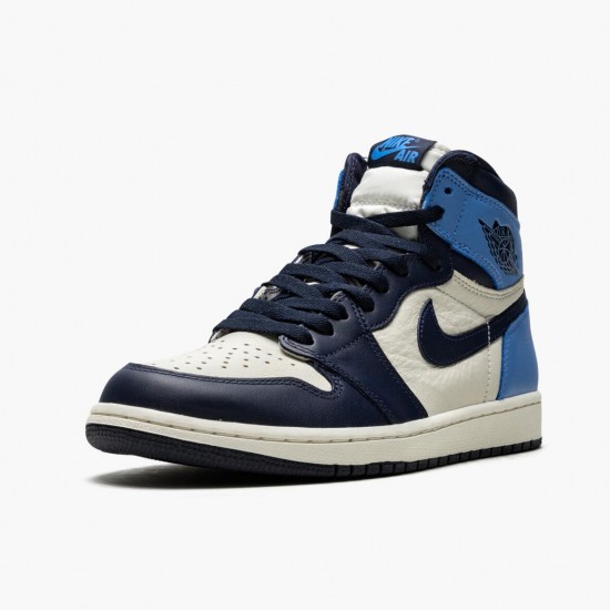 Nike Jordan 1 Retro High OG Obsidian University Blue 555088-140 AJ1 Shoes