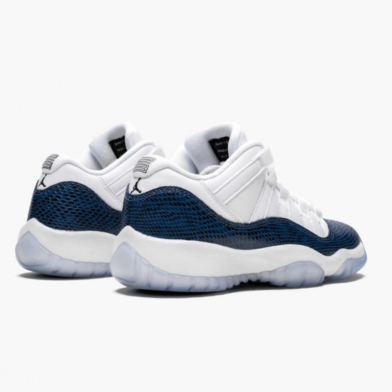 Nike Jordan 11 Low Navy Snakeskin CD6847-102 AJ11 Shoes