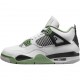 Nike Jordan 4 Retro White Oil Green Dark Ash AQ9129-103 AJ4 Shoes