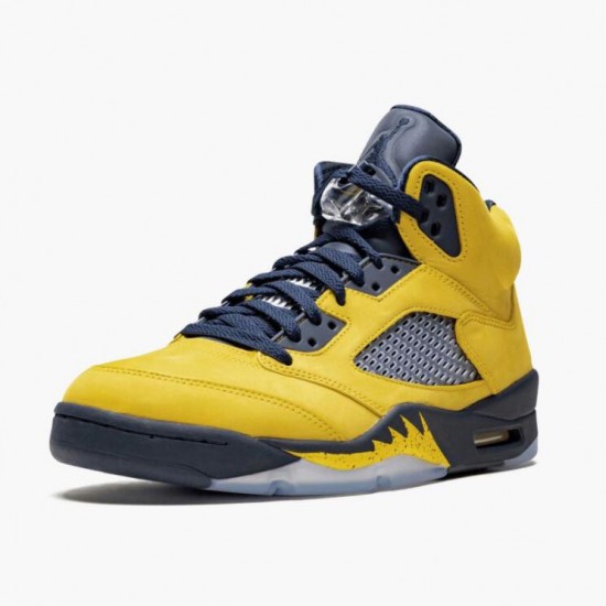 Nike Jordan 5 Retro Michigan 2019 AmarilloCollege Navy CQ9541-704 AJ5 Shoes