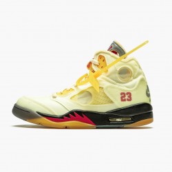 Off-White x Nike Jordan 5 Retro Sail DH8565-100 AJ5 Shoes