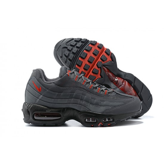 Nike Air Max 95 TT Mens Grey Red and Black footwear