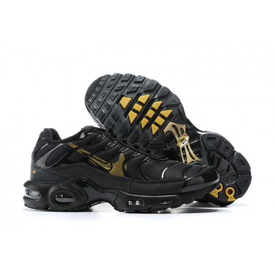 Nike Air Max Plus Tn Mens Black Gold Shoes