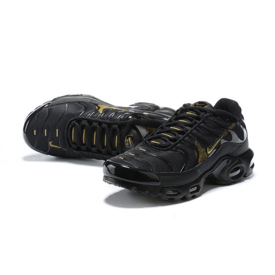 Nike Air Max Plus Tn Mens Black Gold Shoes