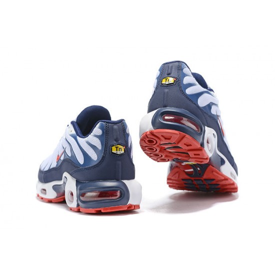 Nike Air Max Plus Tn Mens QS White Blue and Red Shoes