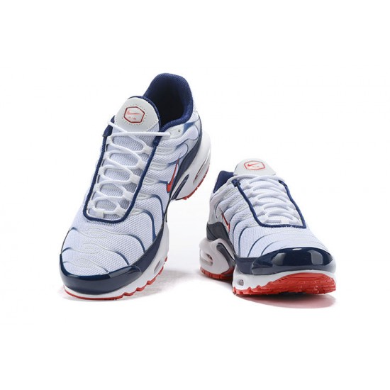 Nike Air Max Plus Tn Mens QS White Blue and Red Shoes