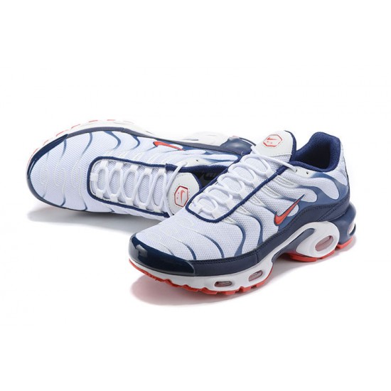 Nike Air Max Plus Tn Mens QS White Blue and Red Shoes