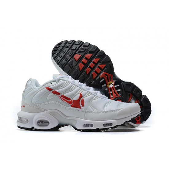 Nike Air Max Plus Tn Mens White Red CU3454-100 Shoes