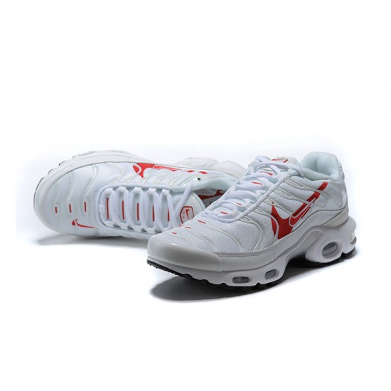 Nike Air Max Plus Tn Mens White Red CU3454-100 Shoes