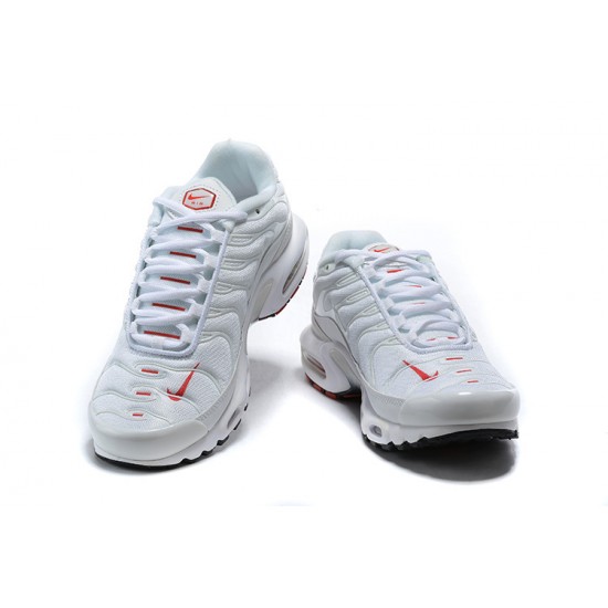 Nike Air Max Plus Tn Mens White Red CU3454-100 Shoes