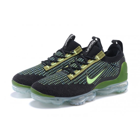 Nike Air VaporMax 2021 Flyknit Unisex Black Green DQ7640-001 Shoes