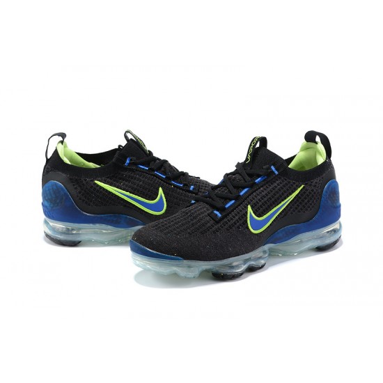 Nike Air VaporMax 2021 Flyknit Unisex Black Green and Blue Shoes