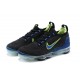 Nike Air VaporMax 2021 Flyknit Unisex Black Green and Blue Shoes