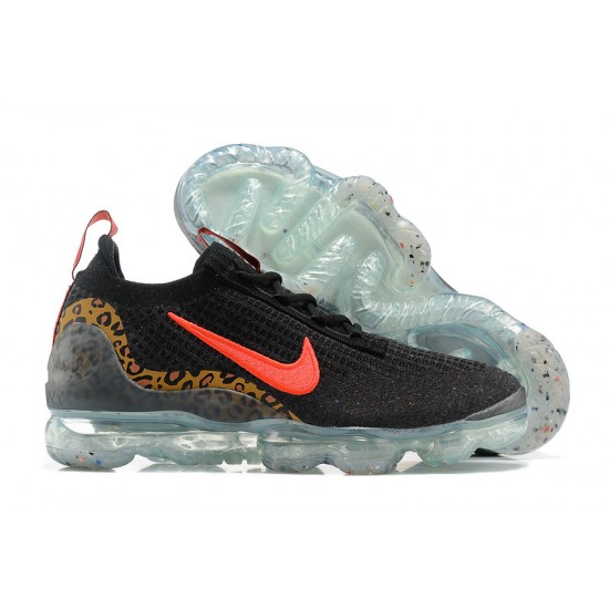 Nike Air VaporMax 2021 Flyknit Unisex Black Red Shoes