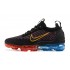 Nike Air VaporMax 2021 Flyknit Unisex Black Red and Blue Shoes