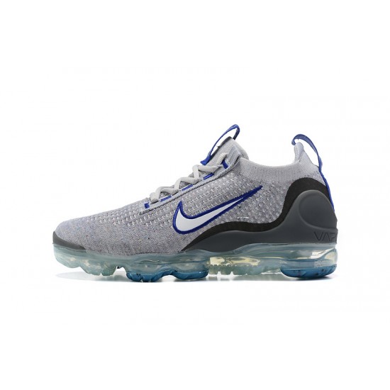 Nike Air VaporMax 2021 Flyknit Unisex Grey Blue Shoes