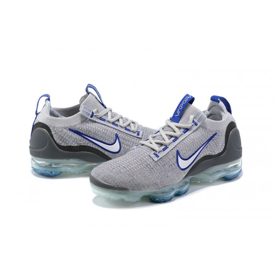 Nike Air VaporMax 2021 Flyknit Unisex Grey Blue Shoes