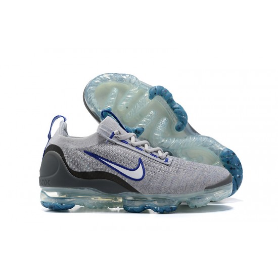 Nike Air VaporMax 2021 Flyknit Unisex Grey Blue Shoes