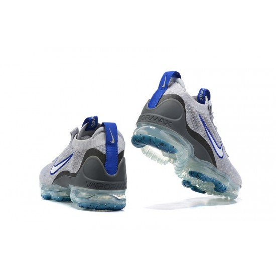 Nike Air VaporMax 2021 Flyknit Unisex Grey Blue Shoes